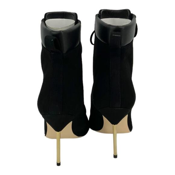 Good American Scandal Lace Up High Heel Booties Black Size 7.5 NWT $275 MSRP - Picture 6 of 8